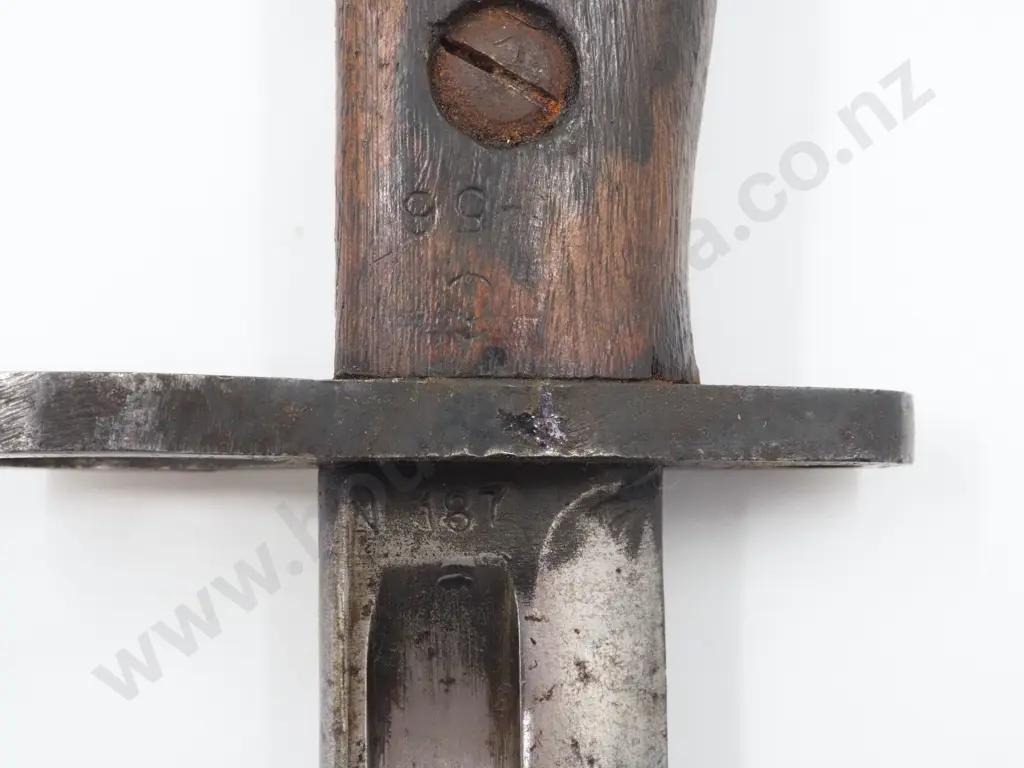 Jungle Carbine Lee Enfield No 5 Mk1 Bayonet w Black Metal Scabbard & Khaki Webbing Frog Image 1++