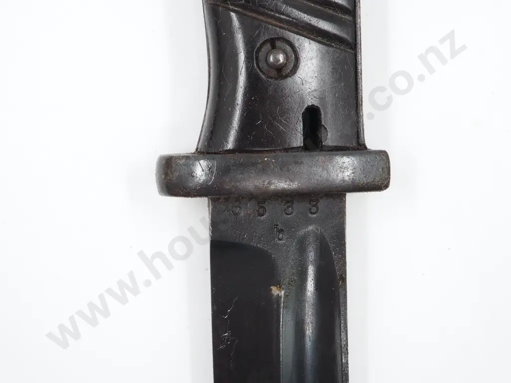 WW2 German Mauser Bayonet - J. SCH - Matching Number Bayonet & Scabbard w Leather Frog: Excellent Condition (Updated) Image 1++