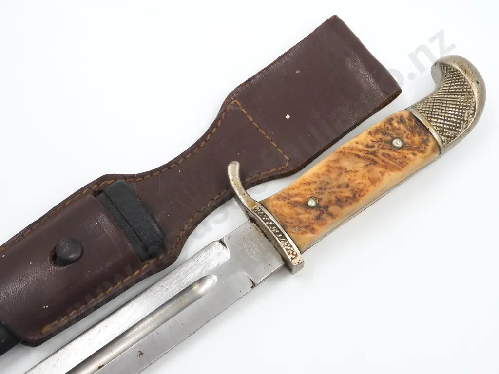 WW2 Swedish Bone Handled Fighting Knife in Scabbard  Image 1++