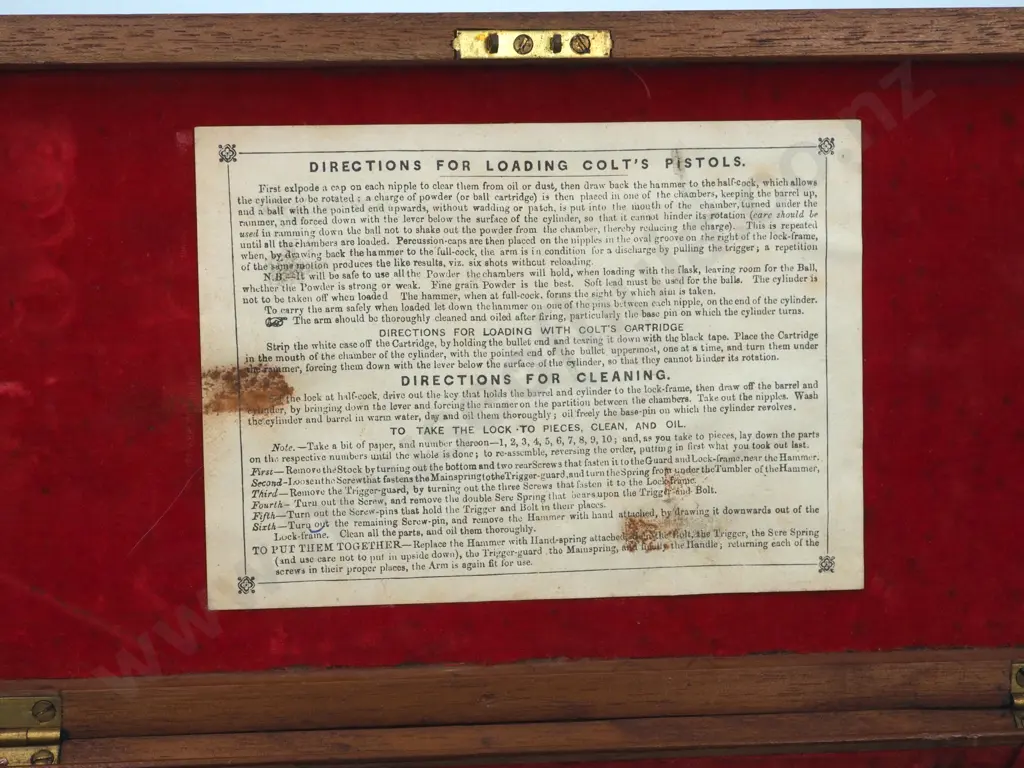 Cased 1860 Army Pistol .44 Caliber w Naval Engagement Scene on Cylinder. Made 1862 - Includes all original accesories Image 1++
