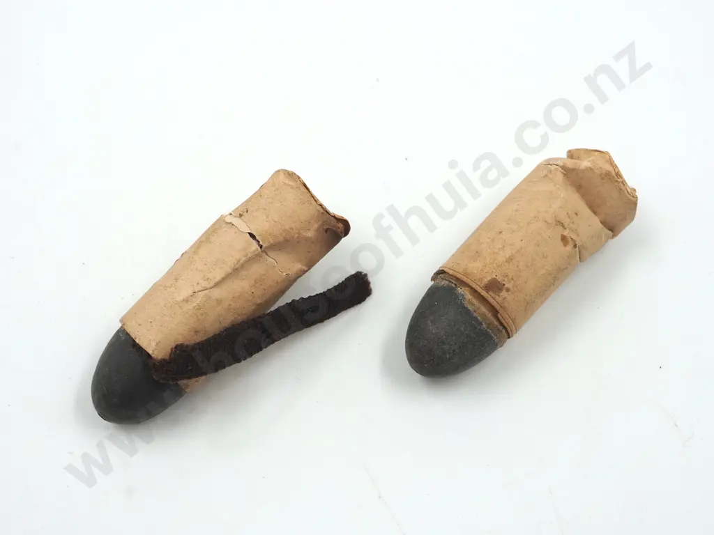 Two .45 Calibre Early "Eley" Paper Cartridges one Missing Tear Tab Image 1++