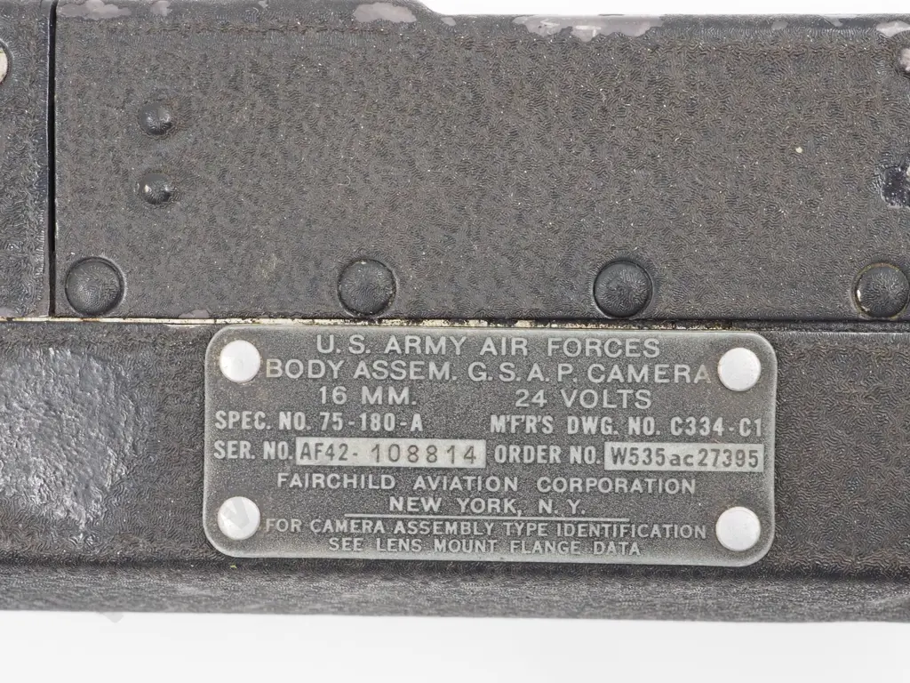 WW2 US Airforce Fighter Pilot Gun Camera: GSAP Camera 75-180-a Image 1++
