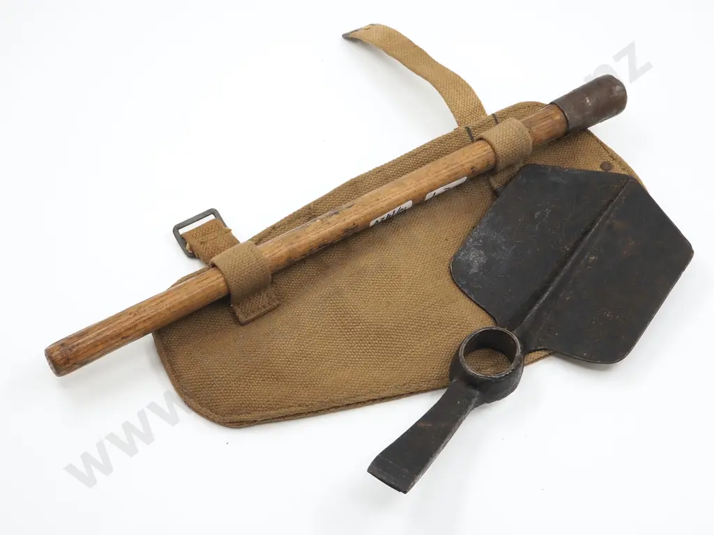 1942 Dated Entrenching Tool w Canvas Cover & Halve  Image 1++
