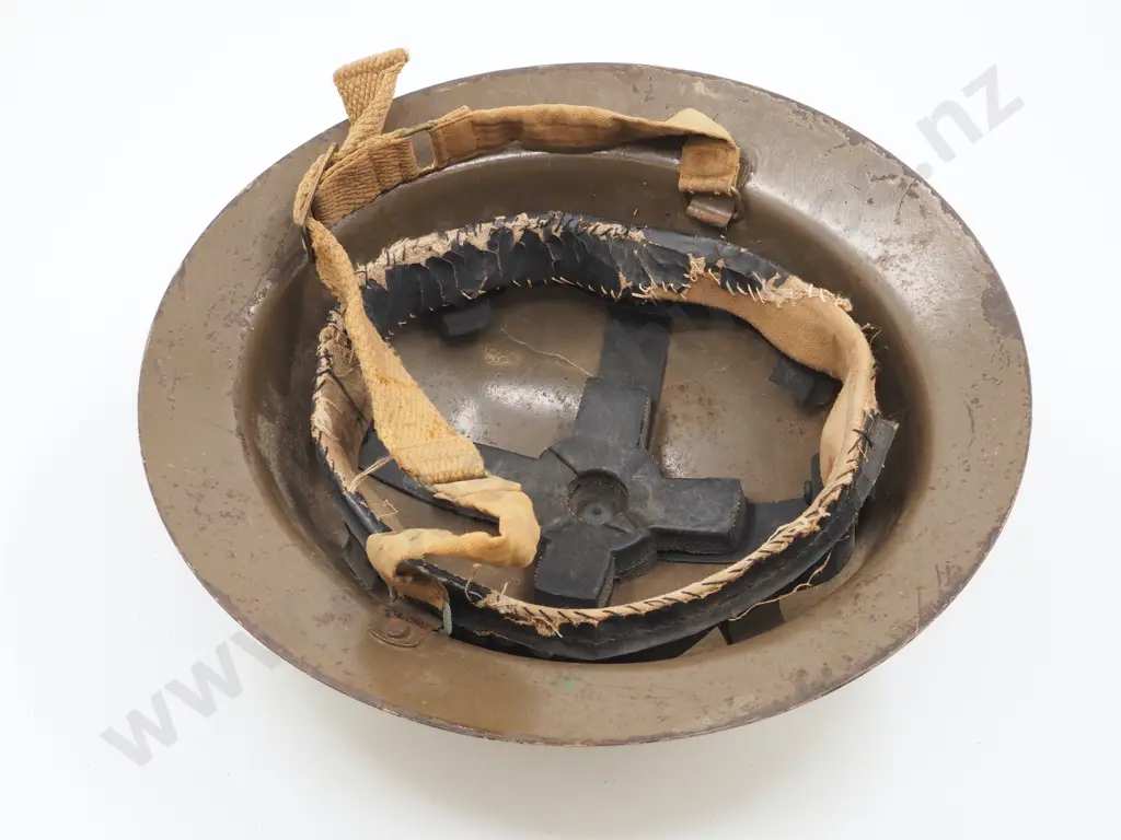 WW2 "CS 437" Raw Edge Tin Helmet Image 1++