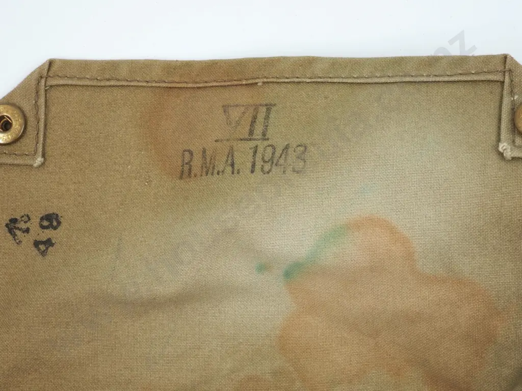 WWII British MK VII Gas Mask Bag - Includes pack straps, dated 1943 Image 1++
