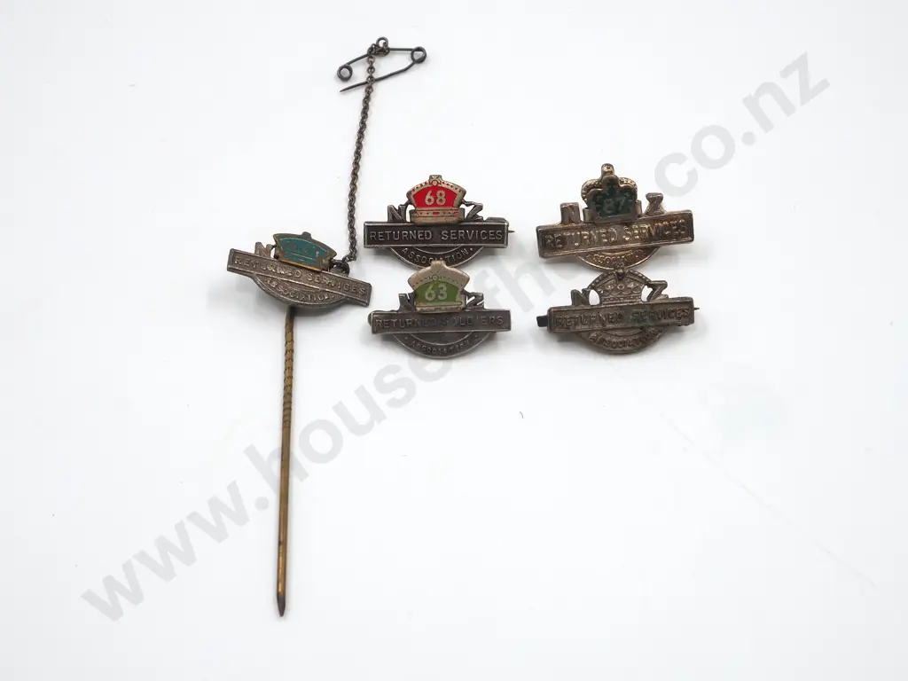 Five New Zealand RSA Lapel Badges  Image 1++