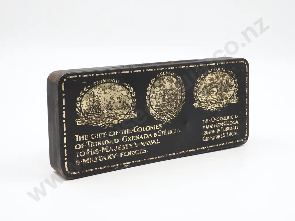 WW1 Trinidad Grenada & St Lucia Christmas Gift Tin Image 1++