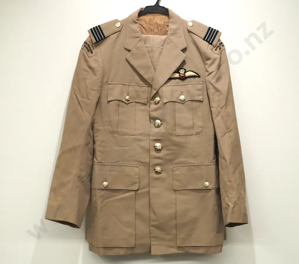 New Zealand 1980's RNZAF Khaki Jacket & Trousers Uniform  Image 1++