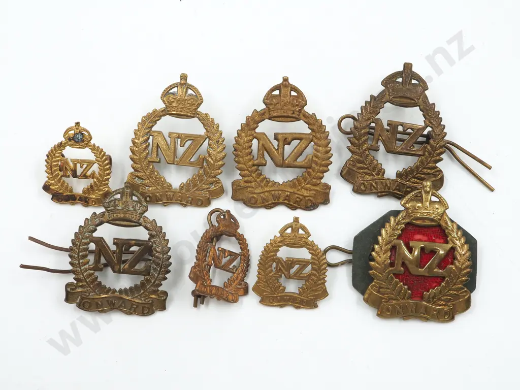 Five NZ Onward Badges & Two Collar Badges  Image 1++