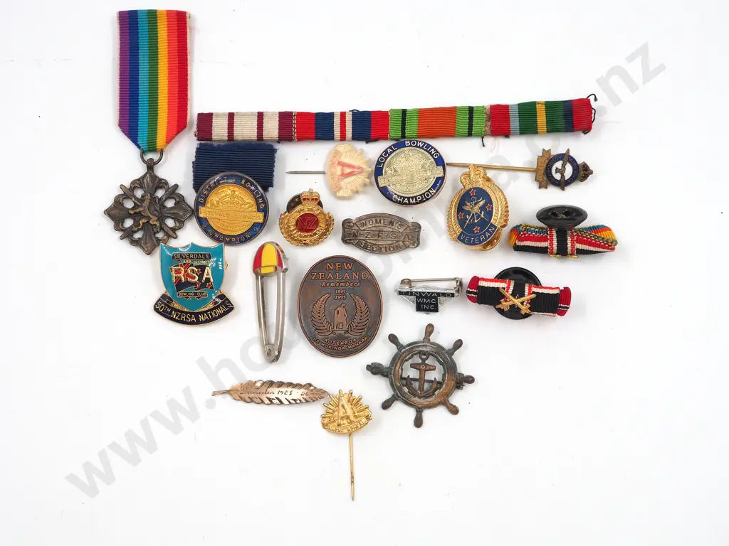Assorted Lot of Lapel Badges & Ribbon Bar Image 1++