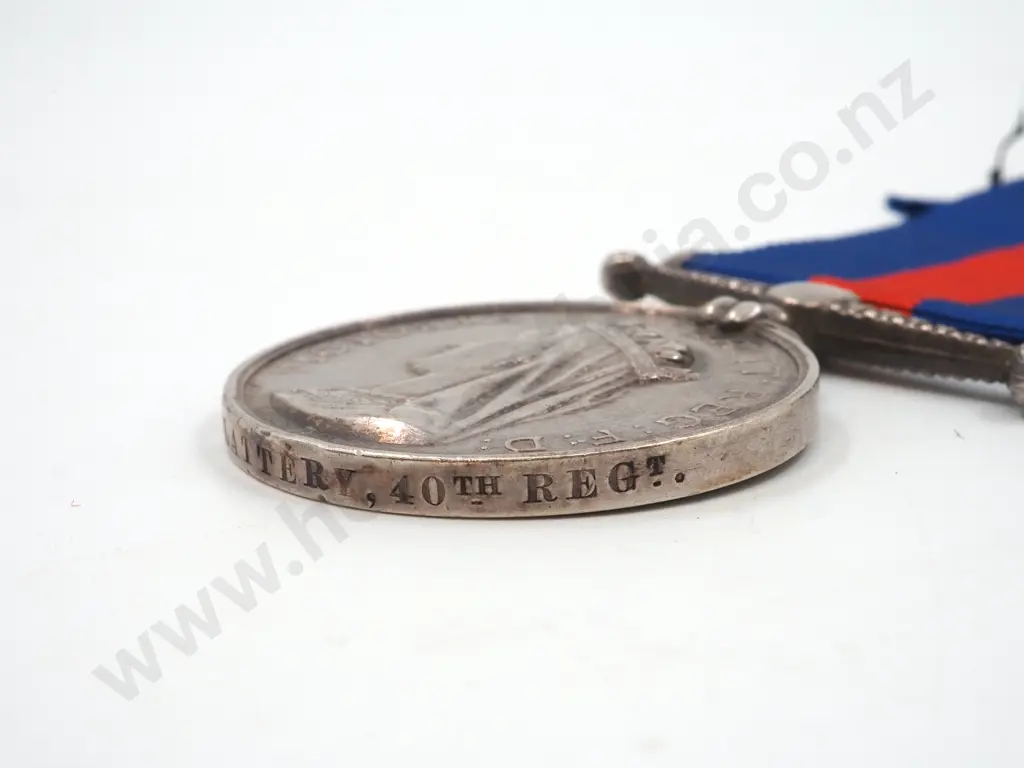 New Zealand War Medal to 557 M. Slattery 40th Regiment Image 1++