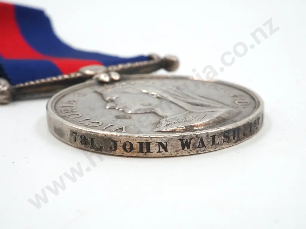 New Zealand War Medal to 781 John Walsh 1st Bn 12th Regt Image 1++