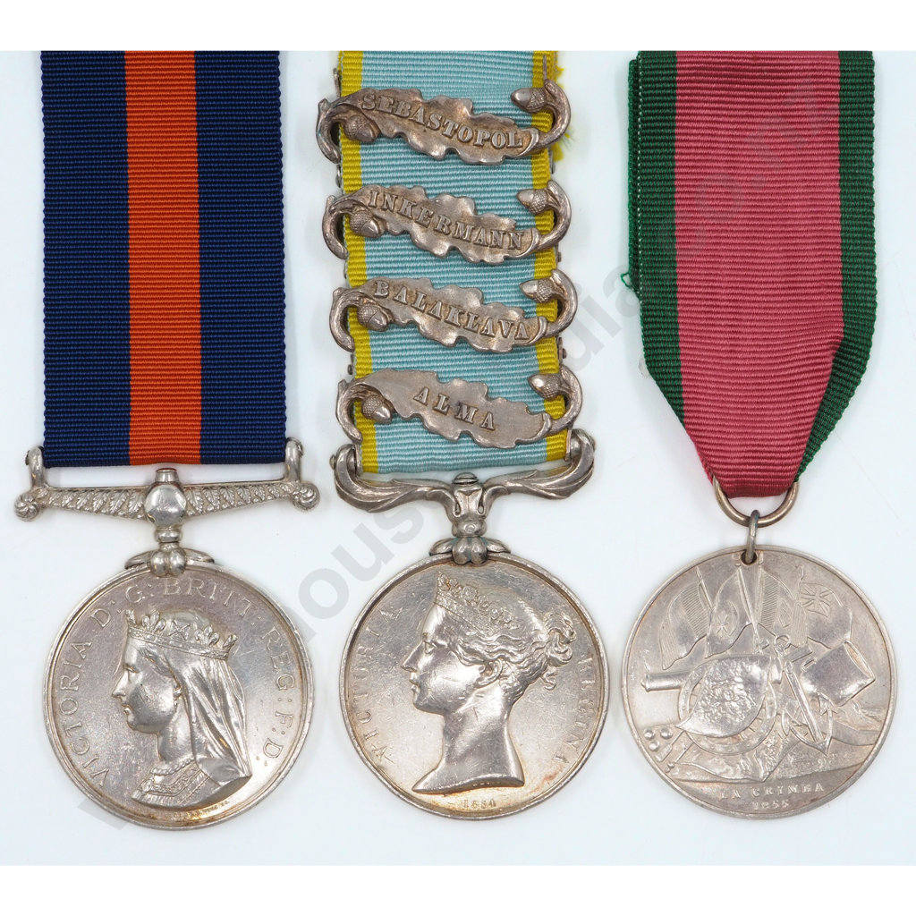 New Zealand Medal / Crimea 4 Bars & Turkish Medal: 272 Gunr Joseph Andrew C Battery 4th Brigade Royal Artillery Image 1++