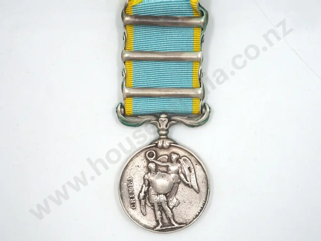 Crimea Medal w Three Bars: T H Elder 79th Regt Cameron highlanders - Entitled to Three Clasps on Roll Image 1++