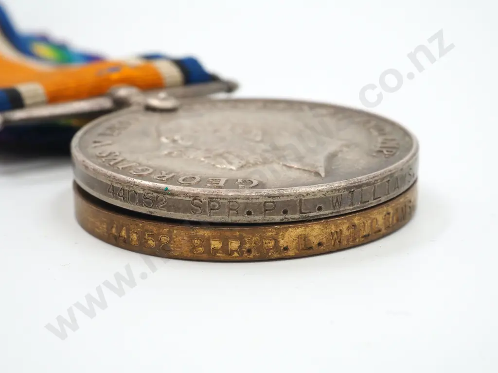 44052 SPR P L Williams: WWI Pair / RSA Badges / Reinforcement Badge/ Silver War Badge/ Dog Tags / 9ct Buffalo Medal Image 1++