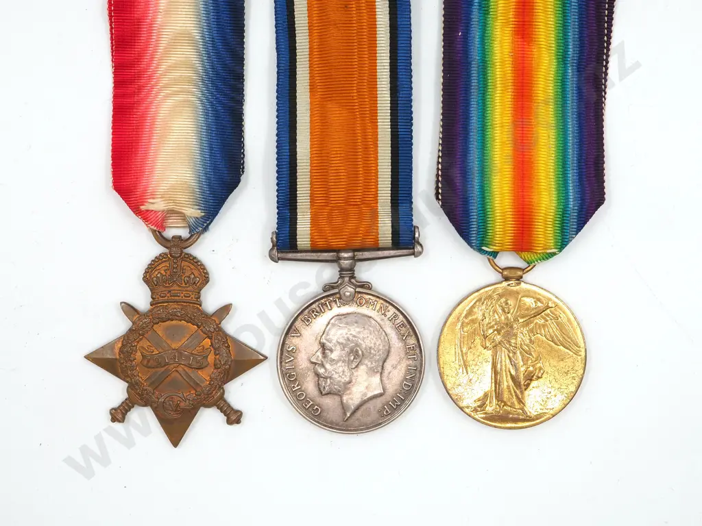 WW1 Trio to 10/448 Pte R Moynihan NZEF: Wounded in Gallipoli Twice incl 8th August Chunuk Bair Image 1++