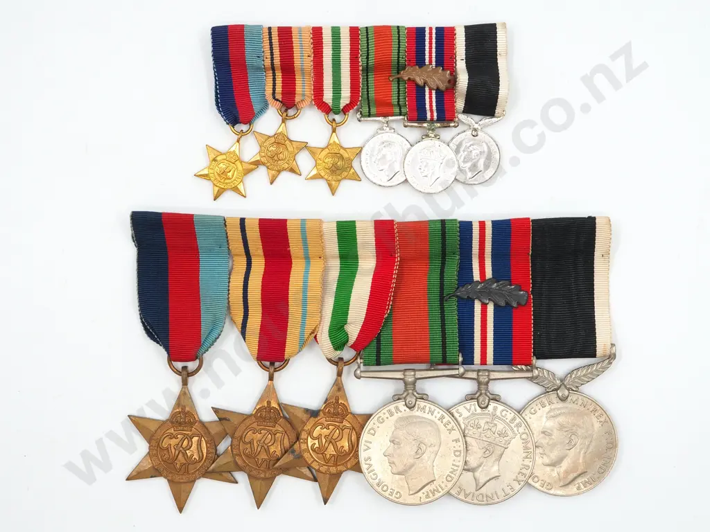 WW2 Swing Mounted New Zealand MID Medal Group Image 1++