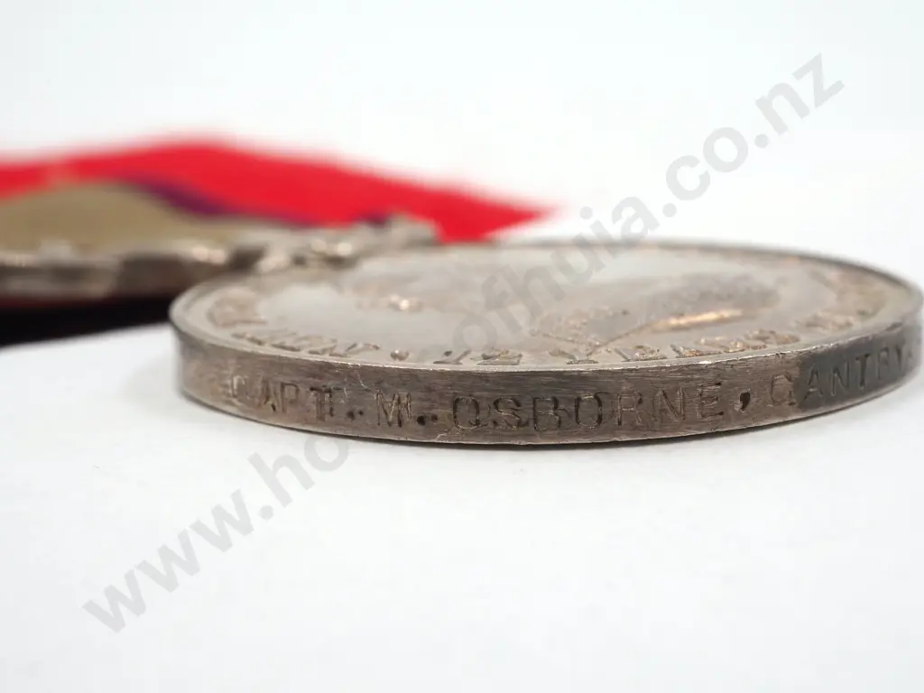 Lt Col Osbourne Medals & Miniatures Mounted on Red Board Image 1++