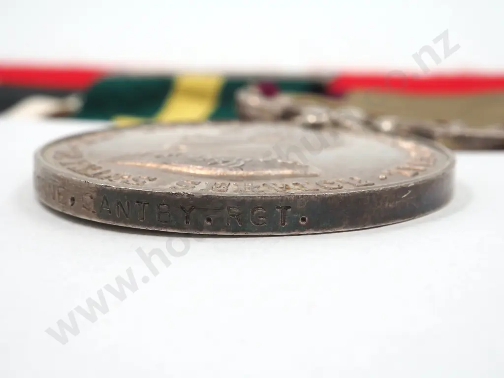 Lt Col Osbourne Medals & Miniatures Mounted on Red Board Image 1++