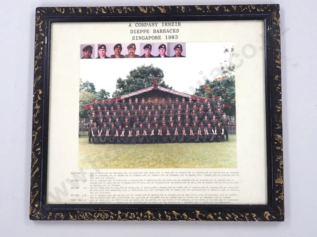 1983 Photograph of A Company IRNZIR in Singapore  Image 1++