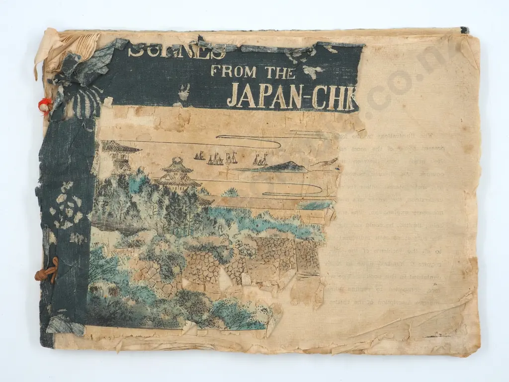 Japaense 1890s Coloruful Print Book Image 1++