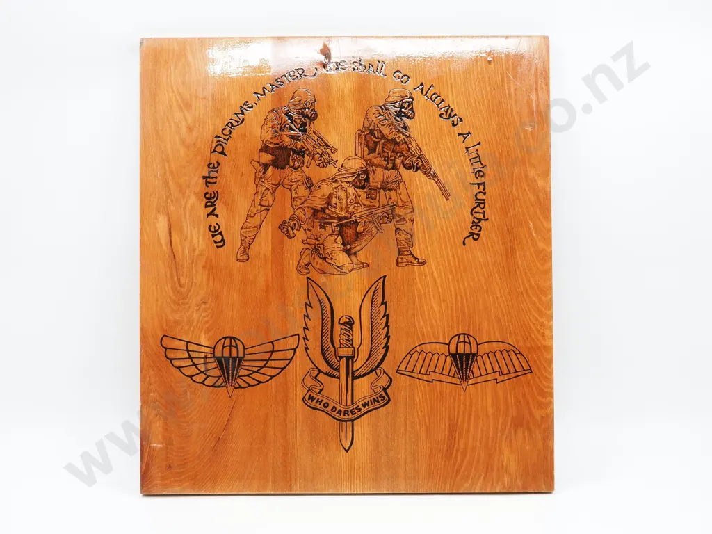 Sizeable Wooden SAS Plaque  Image 1++