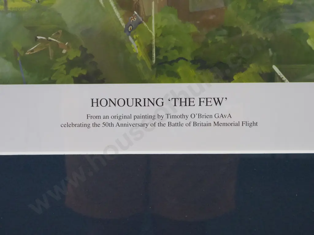 Signed Print by Tim O'Brien "Honouring the Few" 50th Anniversary of the Battle of Britain Image 1++