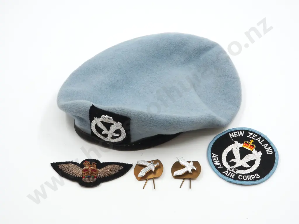 New Zealand Army Air Corps Beret Collar Badges & Pilots Wings Image 1++