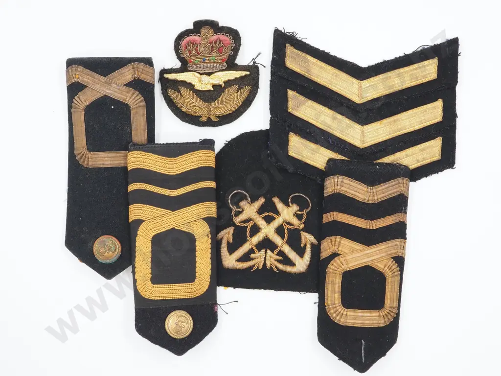 Assorted lot of Naval Rank Shoulder Titles & Bullion Patches Image 1++