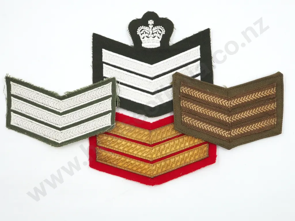 Assorted Lot of New Zealand Military Post War Sergents Chevrons Image 1++
