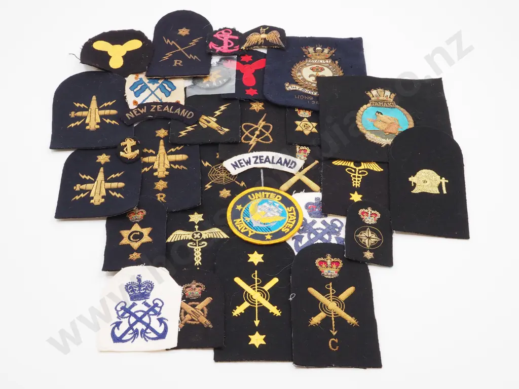 32 Post-War Navy Cloth Patches  Image 1++