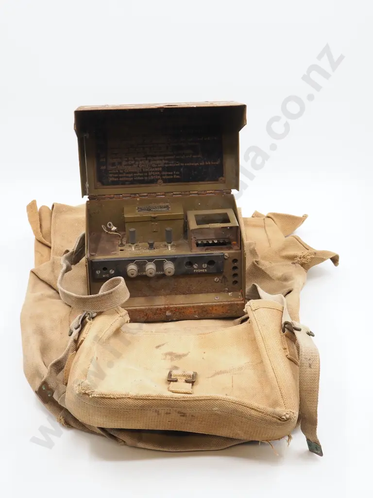 Assorted Lot of Military Packs - One Dated 1914 & Remote Control Unit Mk II for ZC1 Radio Image 1++