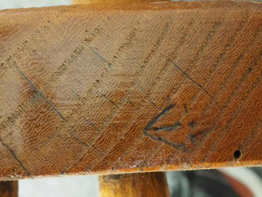 Pair of Oak Broad Arrow Marked Chairs Image 1++