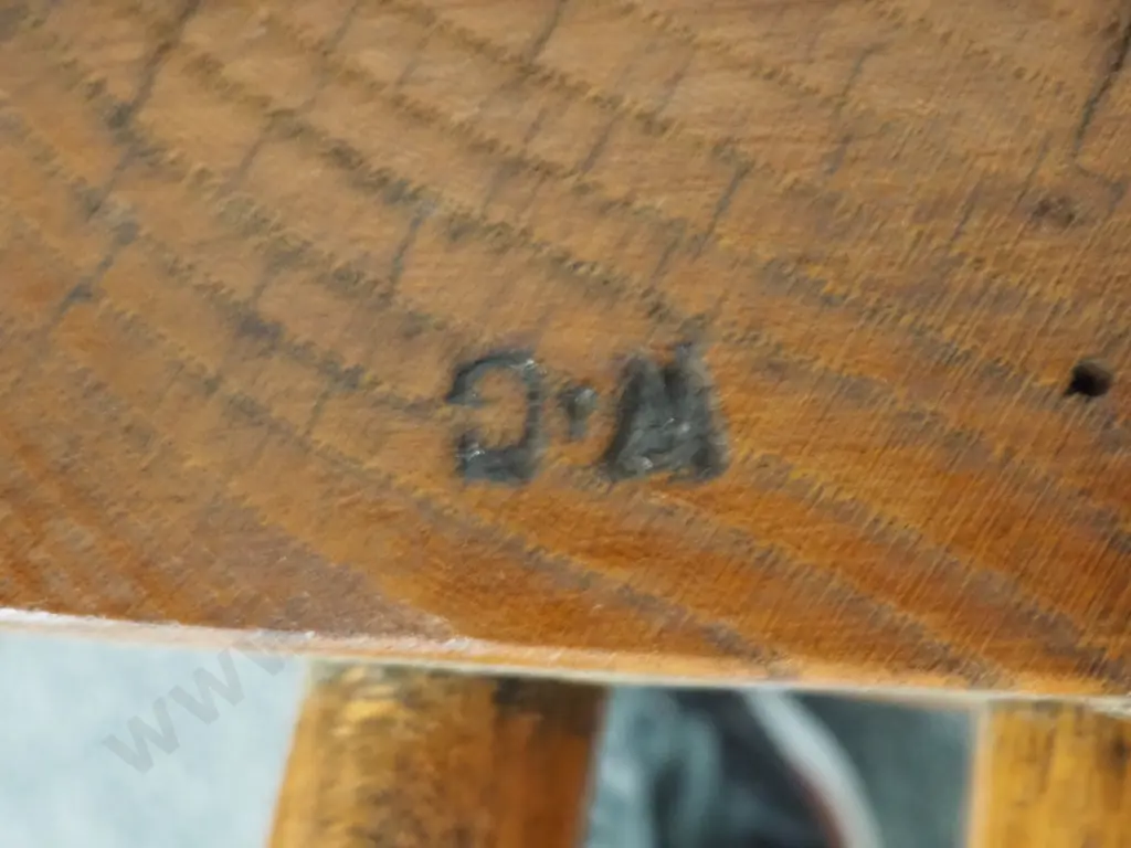 Pair of Oak Broad Arrow Marked Chairs Image 1++