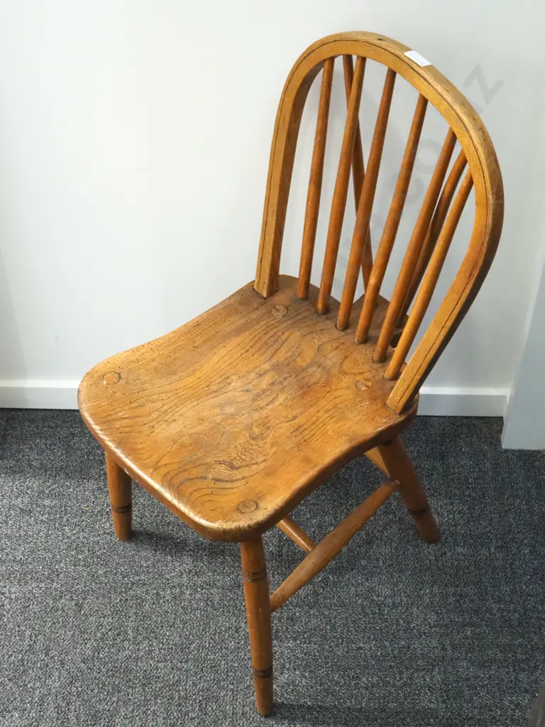 Pair of Oak Broad Arrow Marked Chairs Image 1++