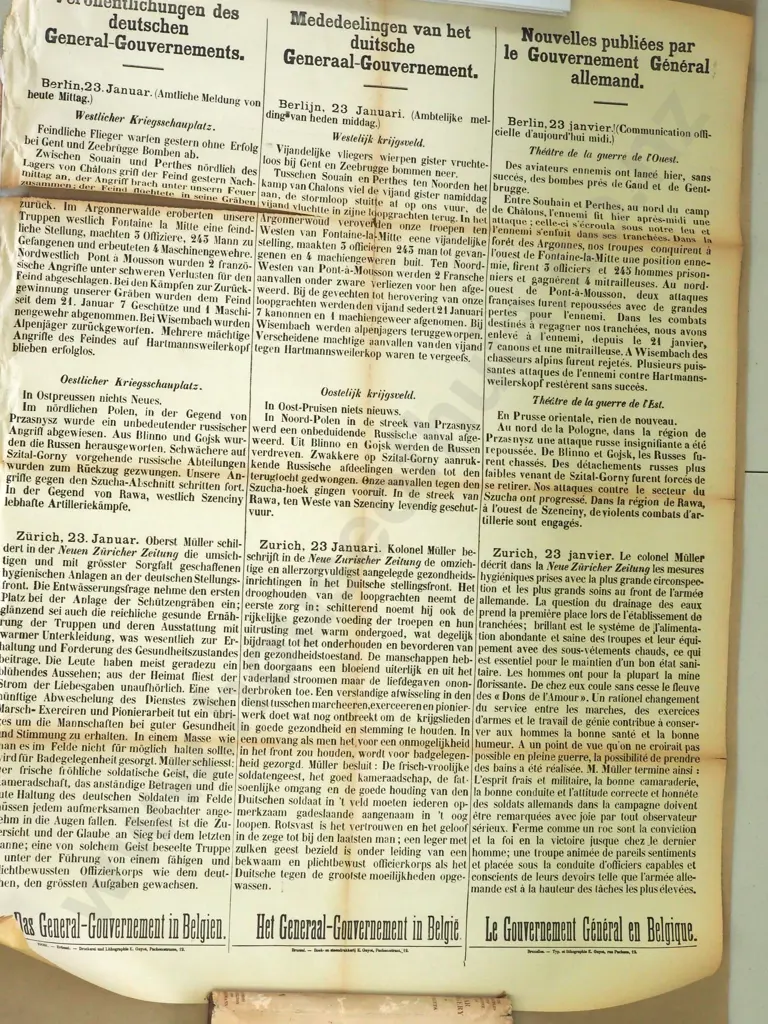 Tri Langauge WW1 Information Poster  Image 1++