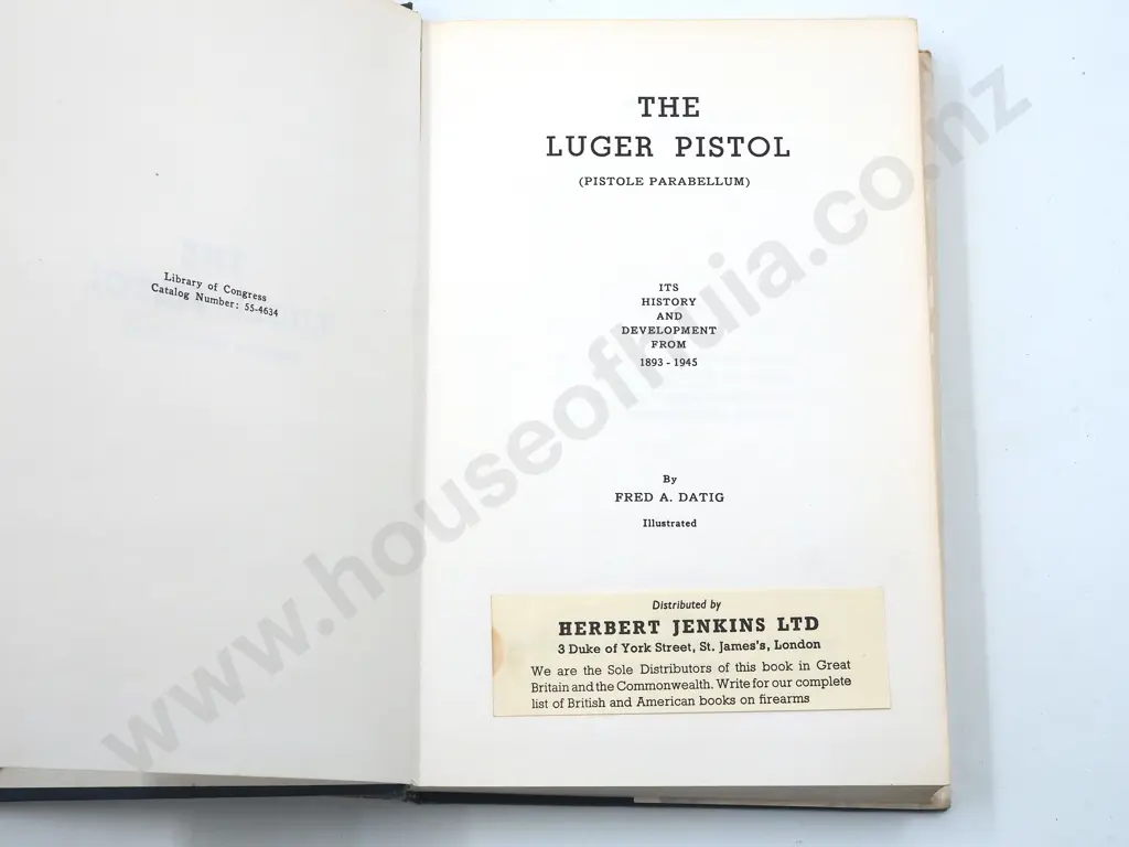 Book - The Luger Pistol fifth print by Fred A. Datig Image 1++