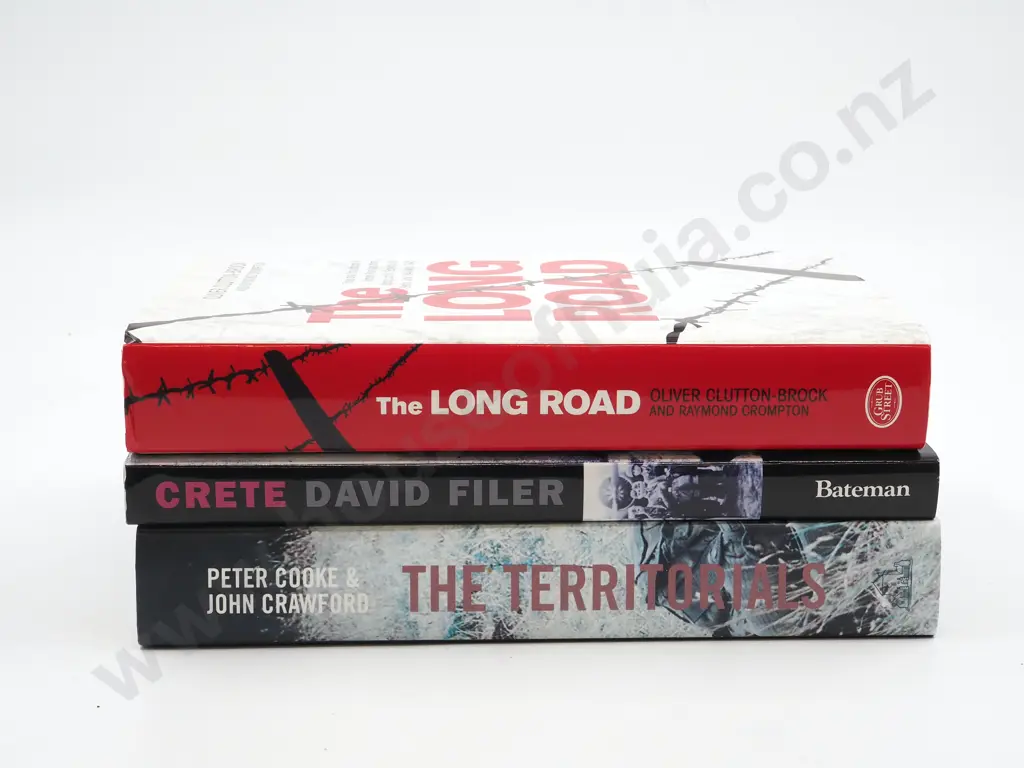 Three Military Books: The Long Road / Territorials / Crete  Image 1++