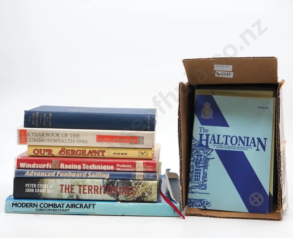 Large Box of Military Related Books & Haltonian Manuals Image 1++