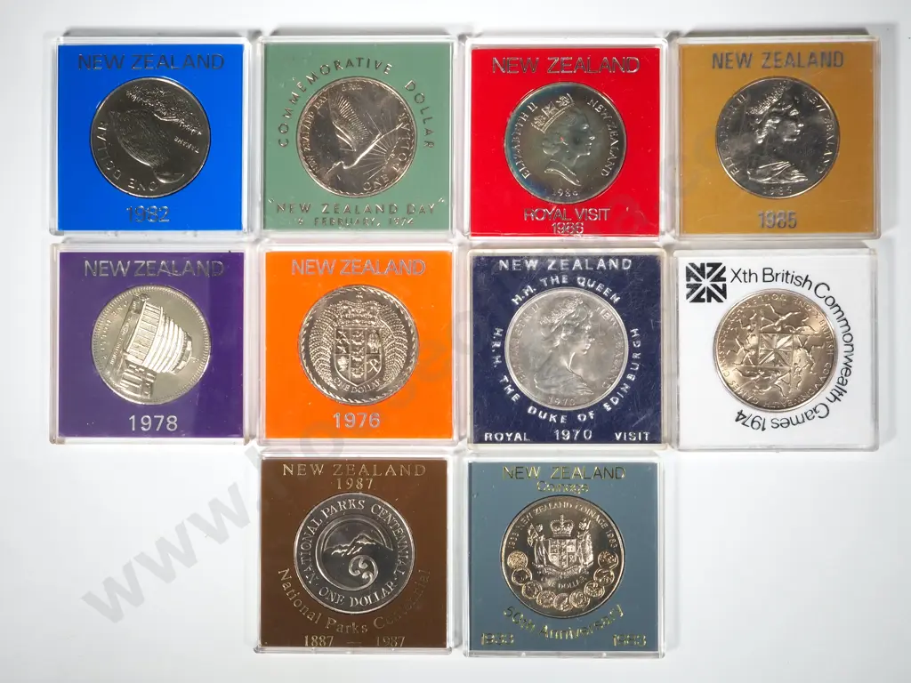 59 X New Zealand Cased $1 Coins Mixed Dates Image 1++