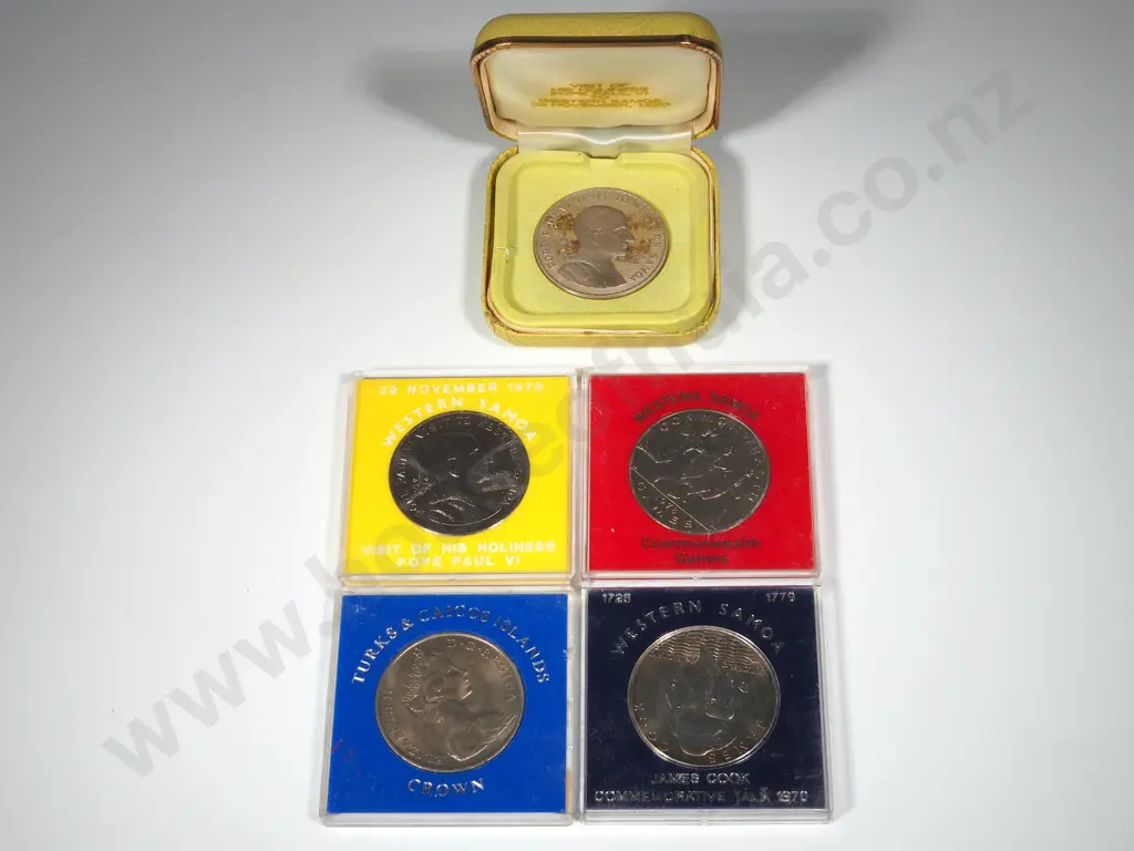 27 X UNC Pacific Crown Sized Coins Incl Tala / $1 / Crown Image 1++