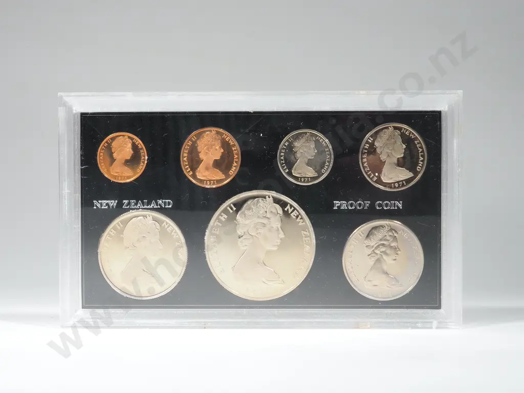 Five New Zealand 1971 Proof Sets One Nicer Than Average; Total CV $375+ NZD Image 1++