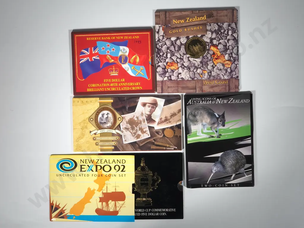 Six Assorted Uncirculated Coin Packs - Australian & New Zealand Image 1++