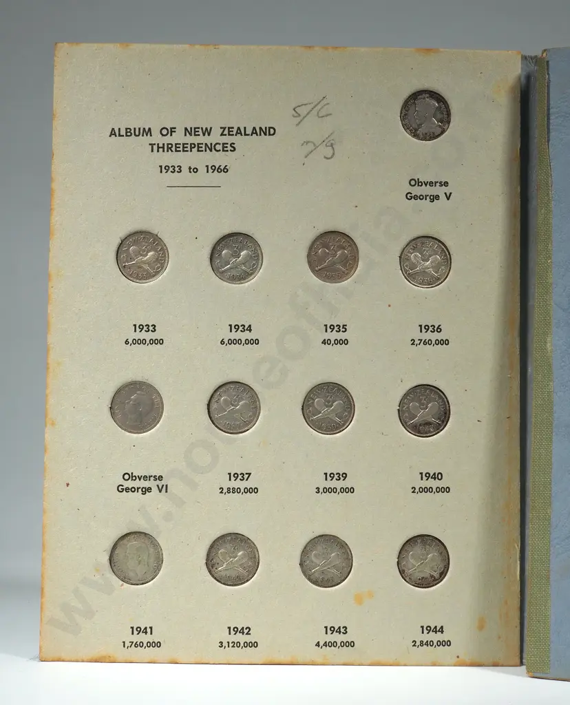 7 Complete John Bertrand Coin Sets - Half Pennies to Half Crowns Including 1935 Three Pence & Silver Coins Image 1++