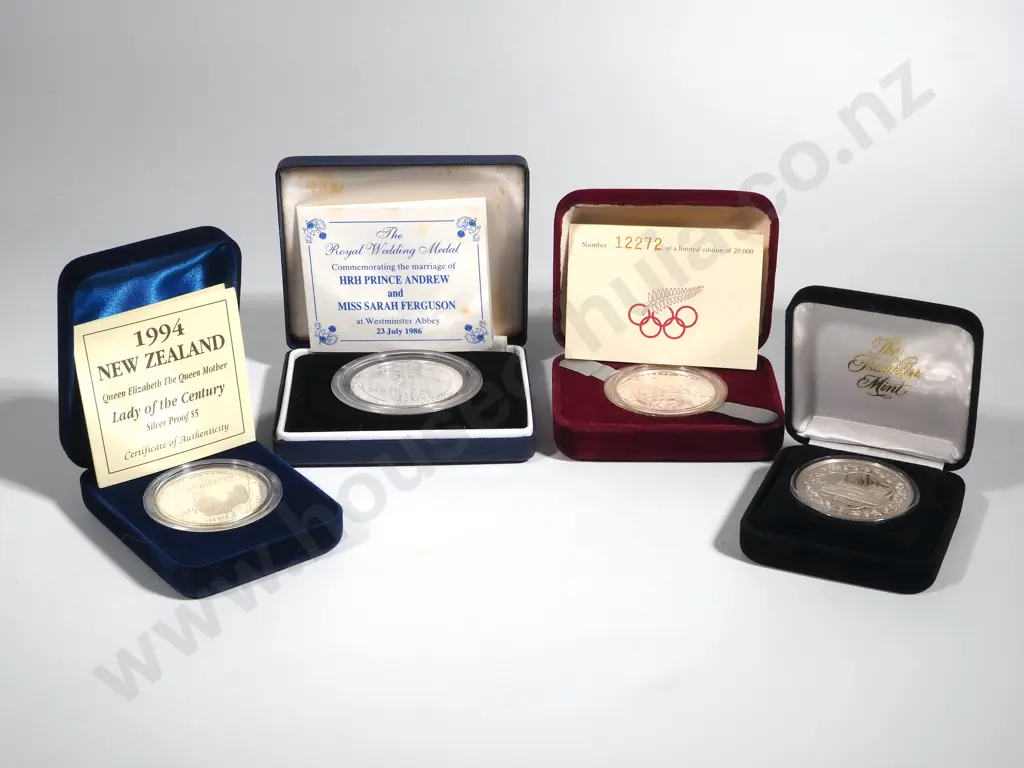 Four Silver Proof Commemorative Coins Image 1++
