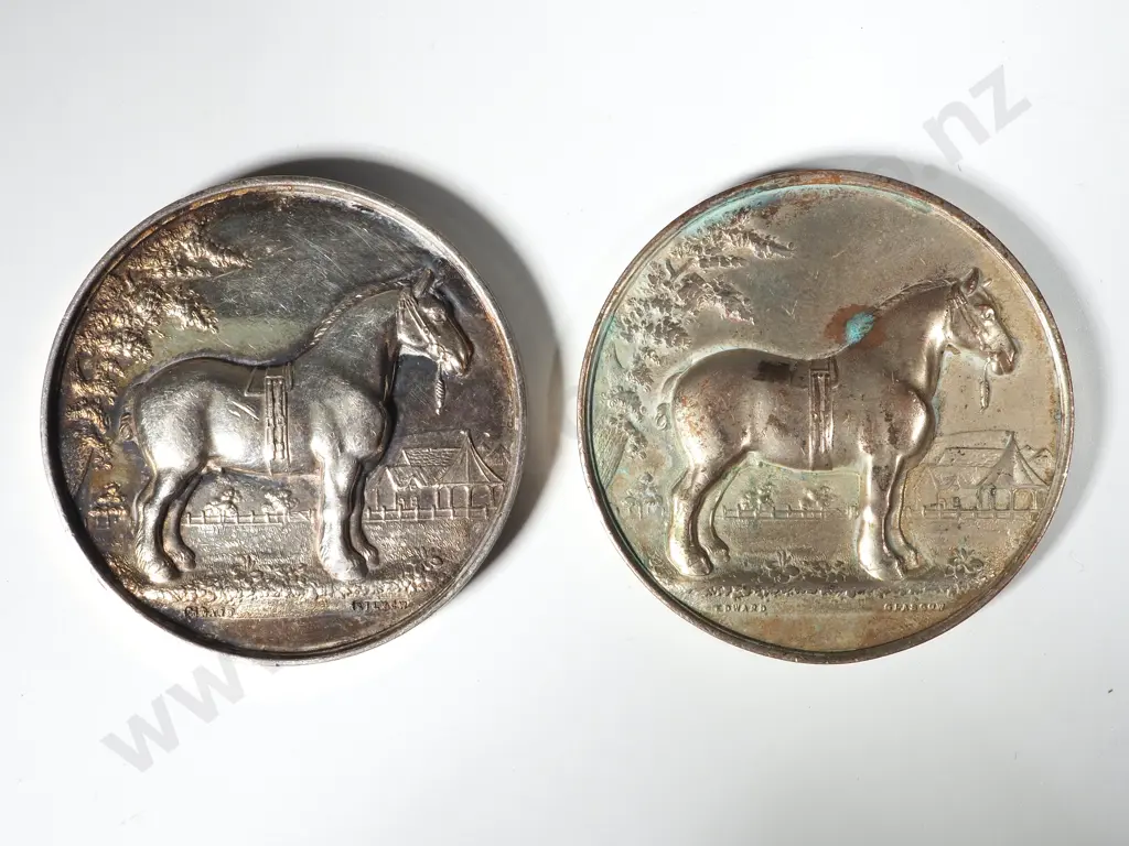 One Sterling Silver Kilburnie Agricultural Prize Medal Awarded to J W Cooper Image 1++