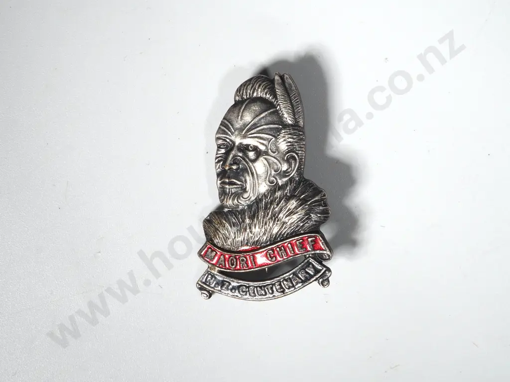 1940 Centenary Maori Chief Pin Image 1++