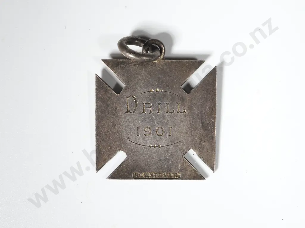 Silver Fob Medal Drill 1901  Image 1++
