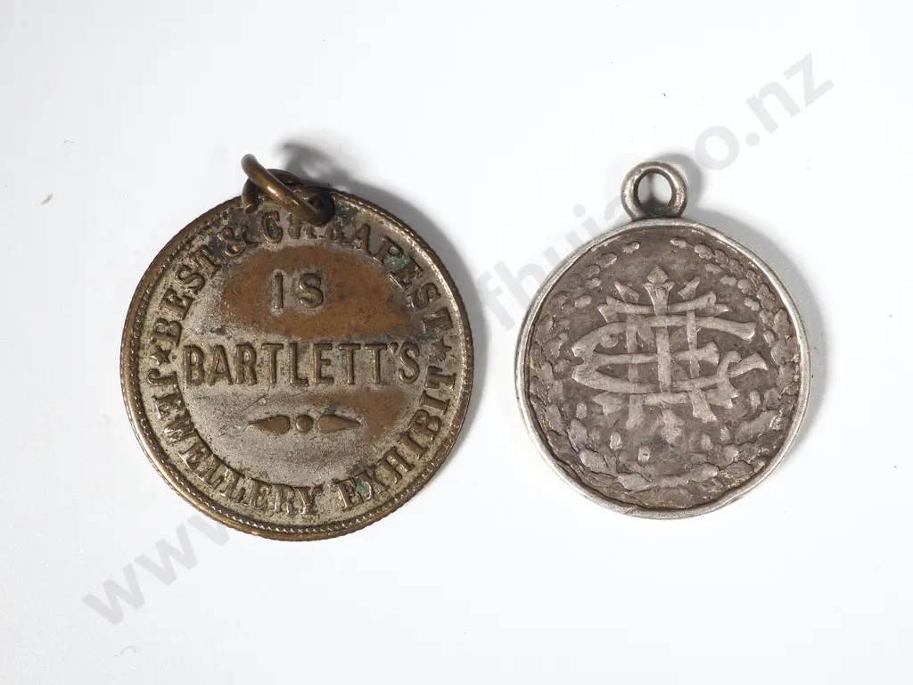 Two New Zealand Medalette - One Rare Silver Wellington Exhibition Medalette Image 1++