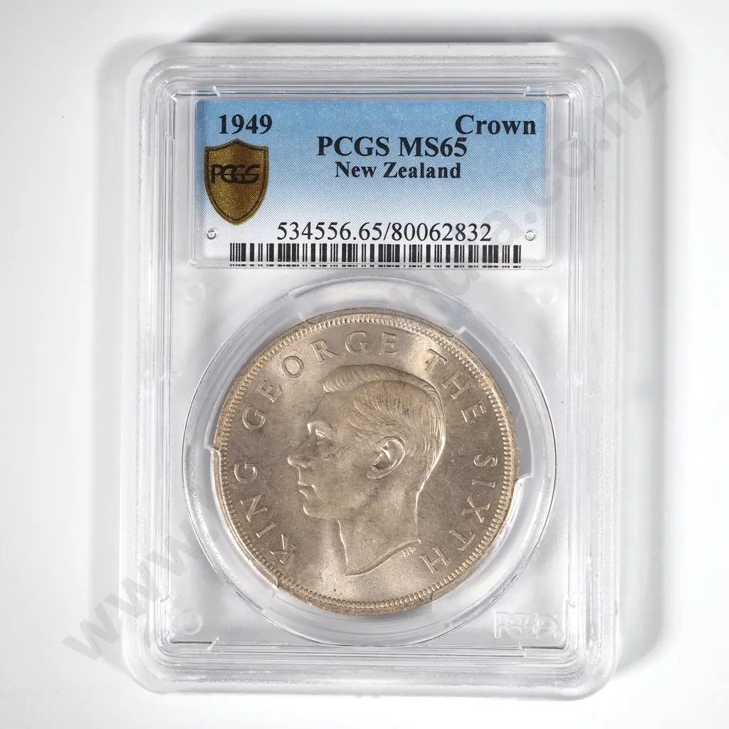1949 PCGS MS 65 New Zealand Crown Image 1++